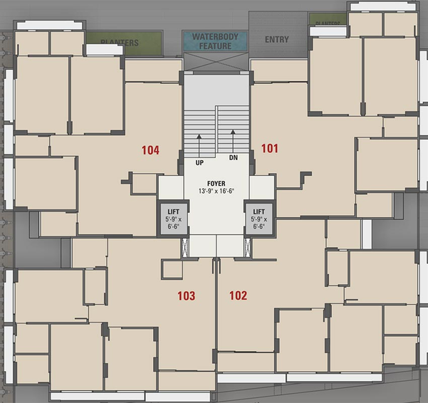 Floor Plan of Swarnim Heights in Chharodi, Ahmedabad - Image 270044