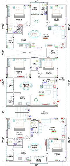 Floor Plan of Sunyuga Blossom in Kompally, Hyderabad - Image 125482