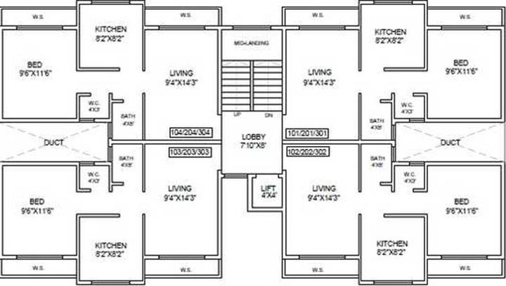 Floor Plan of Space Eakadanta Sankul in Panvel, Navi Mumbai - Image 257285