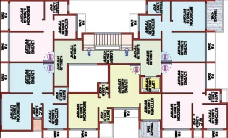 Floor Plan of Space Chandra Darshan Aradhana in Karanjade, Navi Mumbai - Image 257249