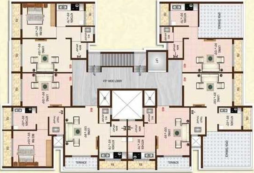 Floor Plan of Space Jash Pride in Karanjade, Navi Mumbai - Image 257339