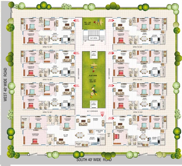 Master Plan of Sunyuga Flora in Kompally, Hyderabad - Image 126933