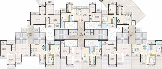 Floor Plan of Space Kailash Uptown in Karanjade, Navi Mumbai - Image 257377