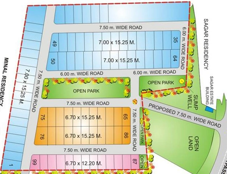 Master Plan of Geet Ganesh Villas in Karond, Bhopal - Image 247641