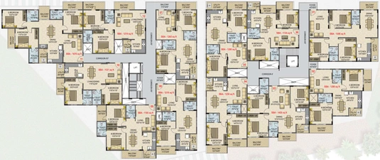 Floor Plan of SLV Essenza in Jakkur, Bangalore - Image 127641