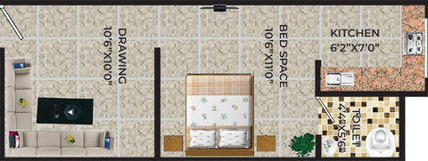 1 BHK Flat in Amaltas Green Valley in Phanda Kala, Bhopal - Image 843547