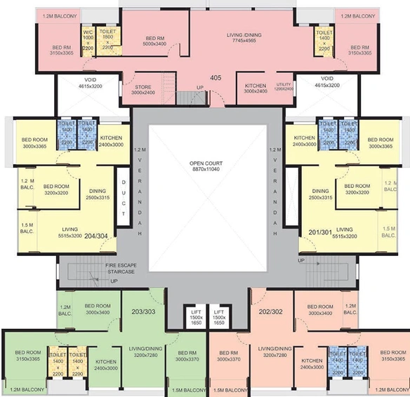 Floor Plan of Raj Harmony in Ponda, Goa - Image 238681
