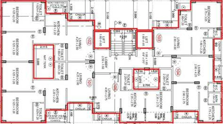 Floor Plan of Jupiter Royal in Ulwe, Navi Mumbai - Image 245597