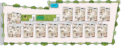 Master Plan of Sunyuga Iris in Kompally, Hyderabad - Image 125498