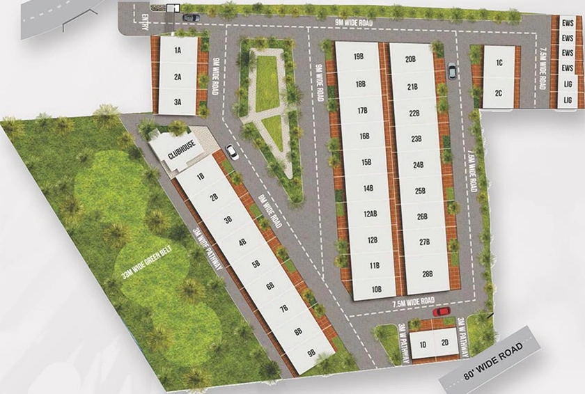 Master Plan of Fortune Acharya Enclave in Bawadiya Kalan, Bhopal - Image 247521