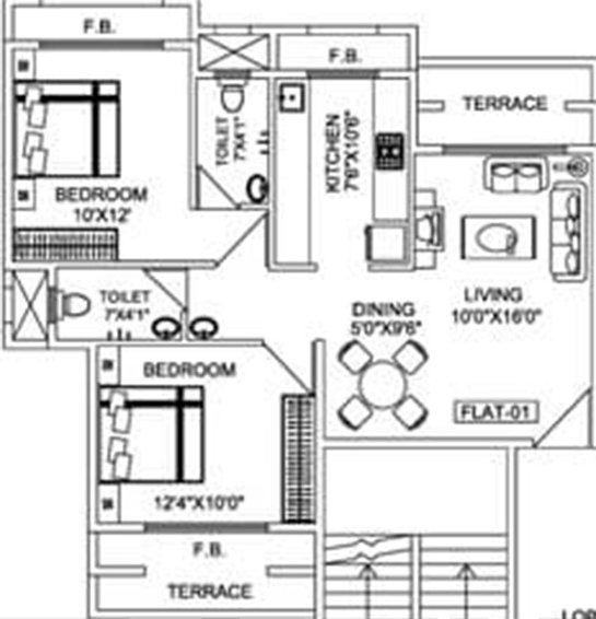2 BHK Flat in Tejas Heights in Ulwe, Navi Mumbai - Image 844154