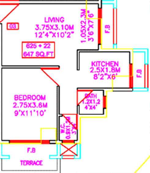 1 BHK Flat in Tejas Payas in Ulwe, Navi Mumbai - Image 844192