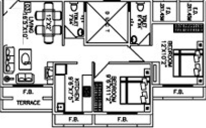 2 BHK Flat in Tejas Symphony in Ulwe, Navi Mumbai - Image 844170