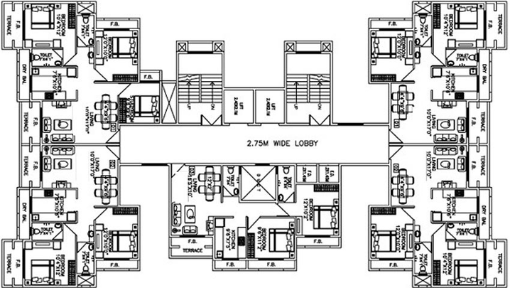 Floor Plan of Tejas Symphony in Ulwe, Navi Mumbai - Image 258072