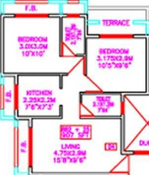 2 BHK Flat in Tejas Narmada in Ulwe, Navi Mumbai - Image 844150