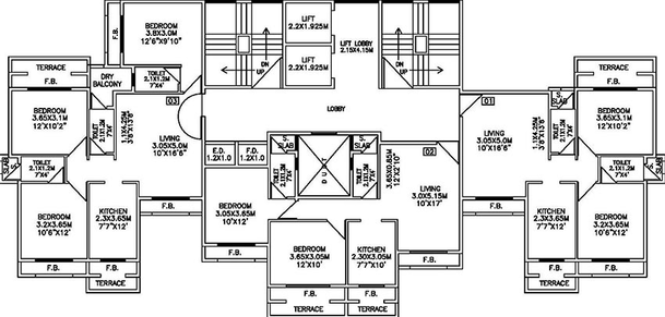 Floor Plan of Tejas Emerald in Ulwe, Navi Mumbai - Image 257852