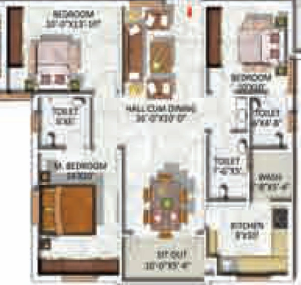 3 BHK Flat in VBC Oracle Ridge in Electronic City, Bangalore - Image 799253