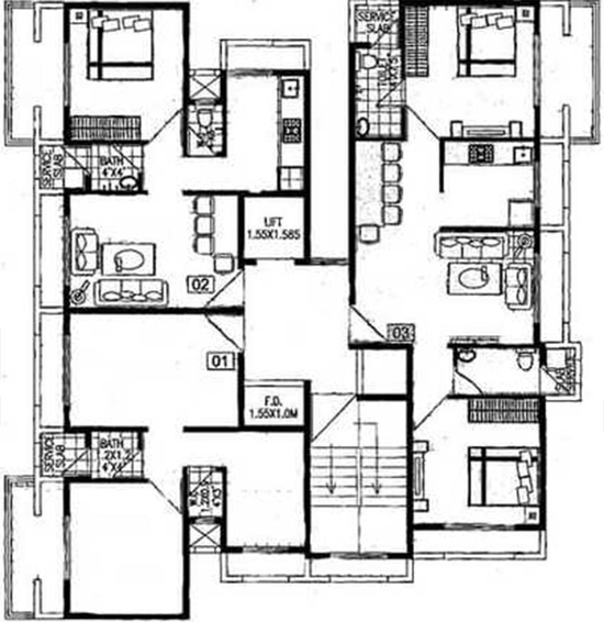Floor Plan of Tejas Parishma in Ulwe, Navi Mumbai - Image 257993