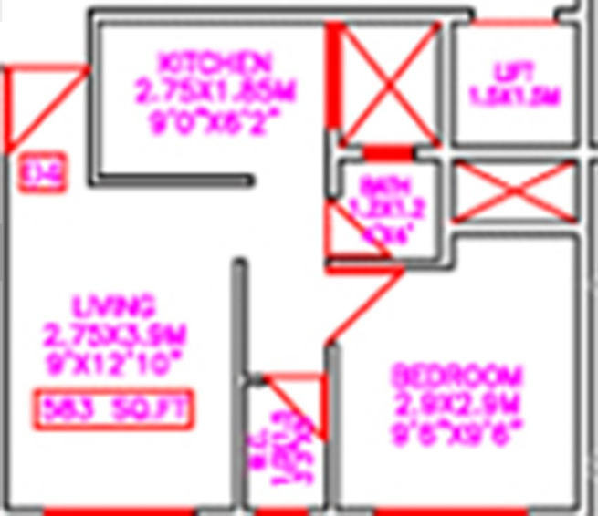 1 BHK Flat in Tejas Komal in Ulwe, Navi Mumbai - Image 844215