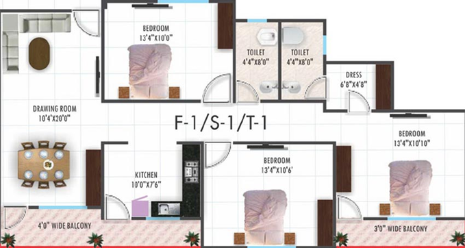 3 BHK Flat in Draupadi Shivlok Tower in Awadhpuri, Bhopal - Image 843636