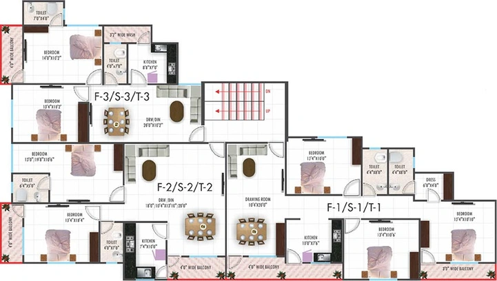 Floor Plan of Draupadi Shivlok Tower in Awadhpuri, Bhopal - Image 247414