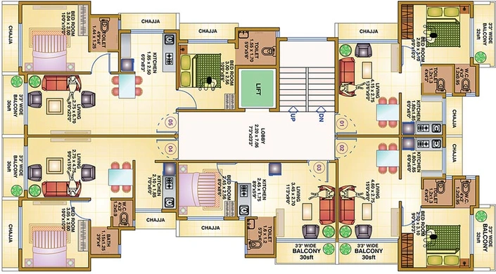 Floor Plan of Vishwanath Vaastu in Vadghar, Navi Mumbai - Image 259647