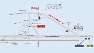 Location of Bhojpal Shree Krishna Heights - Image 247379