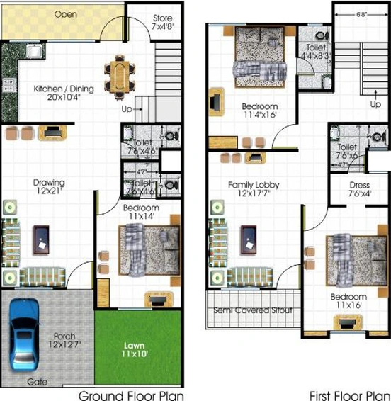 3 BHK House/Villa in Bhojpal Shri Radha Krishna Residency in Hoshangabad Road, Bhopal - Image 843675