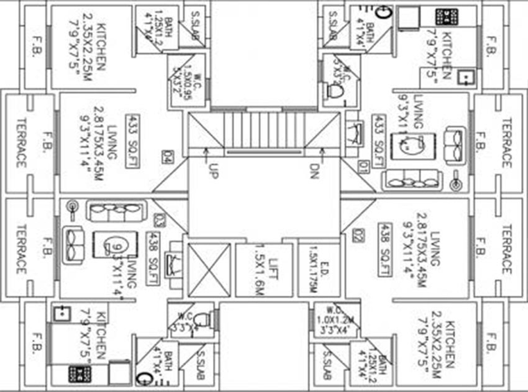 Floor Plan of Vaastu Tejas Omkar in Ulwe, Navi Mumbai - Image 259333