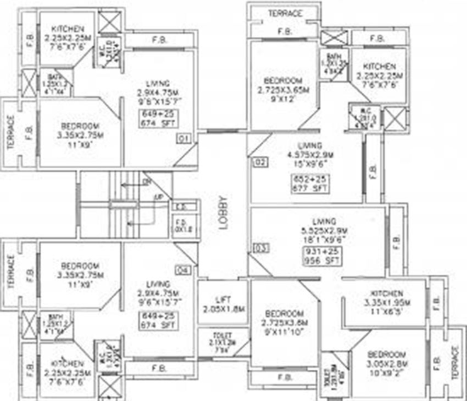 Floor Plan of Vaastu Tejas Palak in Ulwe, Navi Mumbai - Image 259338