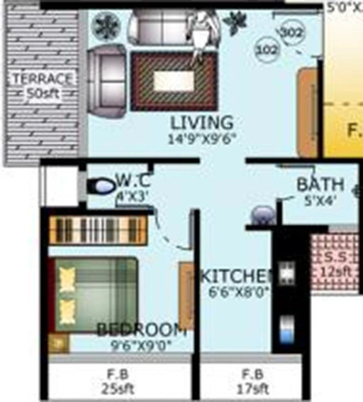 1 BHK Flat in Vaastu Acumen in Ulwe, Navi Mumbai - Image 848889