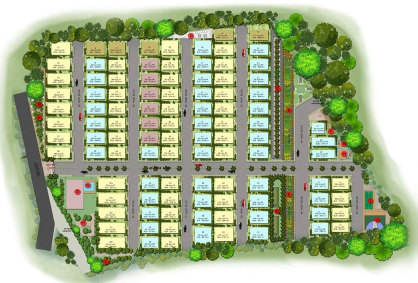 Master Plan of Sunyuga Villa Palazzo in Kompally, Hyderabad - Image 125514
