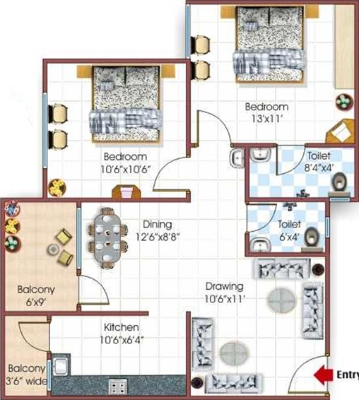 2 BHK Flat in Soumya Parklands in Awadhpuri, Bhopal - Image 843971