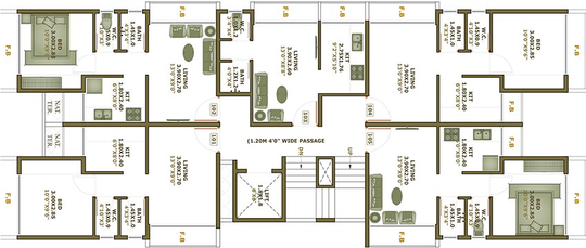 Floor Plan of Shree Mahadev Residency in Ulwe, Navi Mumbai - Image 256832