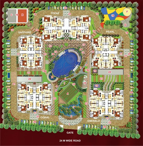 Master Plan of Arihant Ambience in Crossings Republik, Ghaziabad - Image 231194