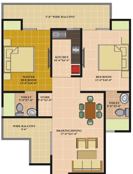 2 BHK Flat in Nirala Eden Park in Ahnisa Khand Van, Ghaziabad - Image 835984