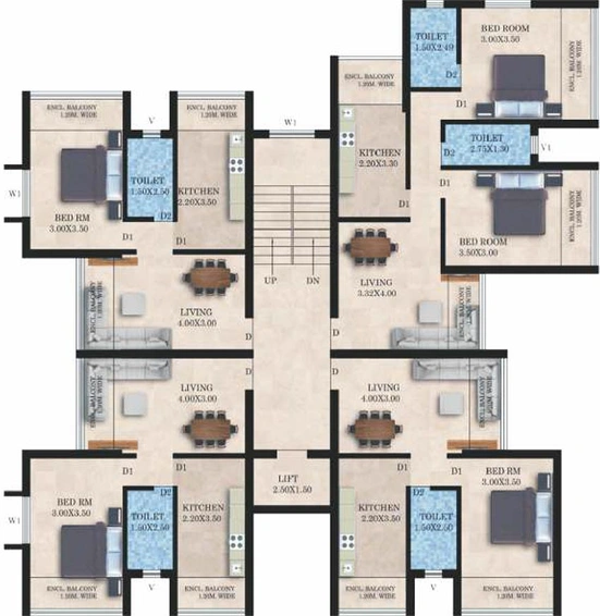 Floor Plan of GHD Avenue in Thivim, Goa - Image 234617