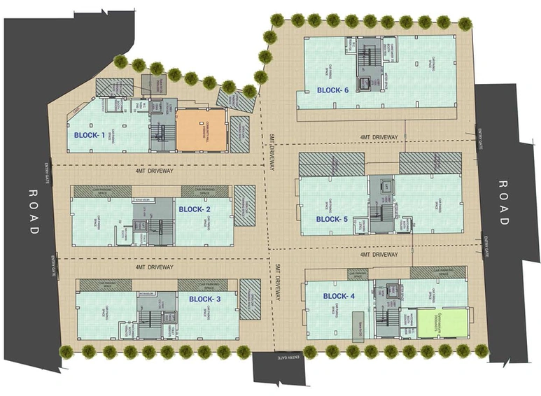 Master Plan of Eden Tolly Oxford Park in Nayabad, Kolkata - Image 252013