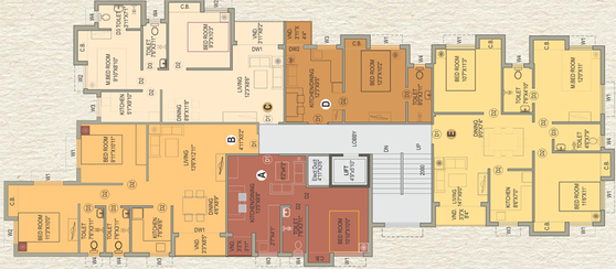 Floor Plan of Eden Crown in Nayabad, Kolkata - Image 251638