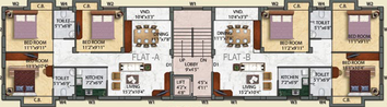 Floor Plan of Eden Radiance in EM Bypass, Kolkata - Image 251777