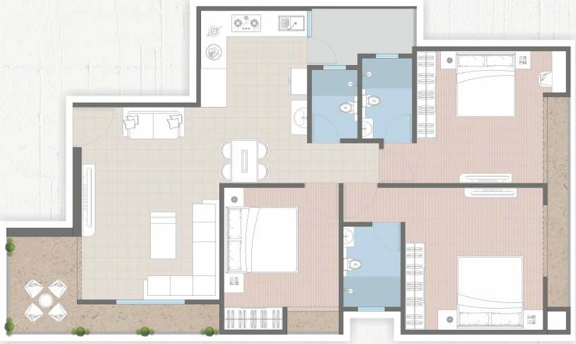 3 BHK Flat in Maruti Arise in Tandalja, Vadodara - Image 801975