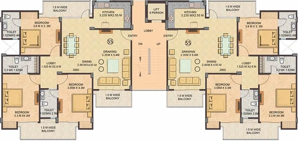 Floor Plan of Gaurs 16th Parkview in Yamuna Expressway, Greater Noida - Image 231798