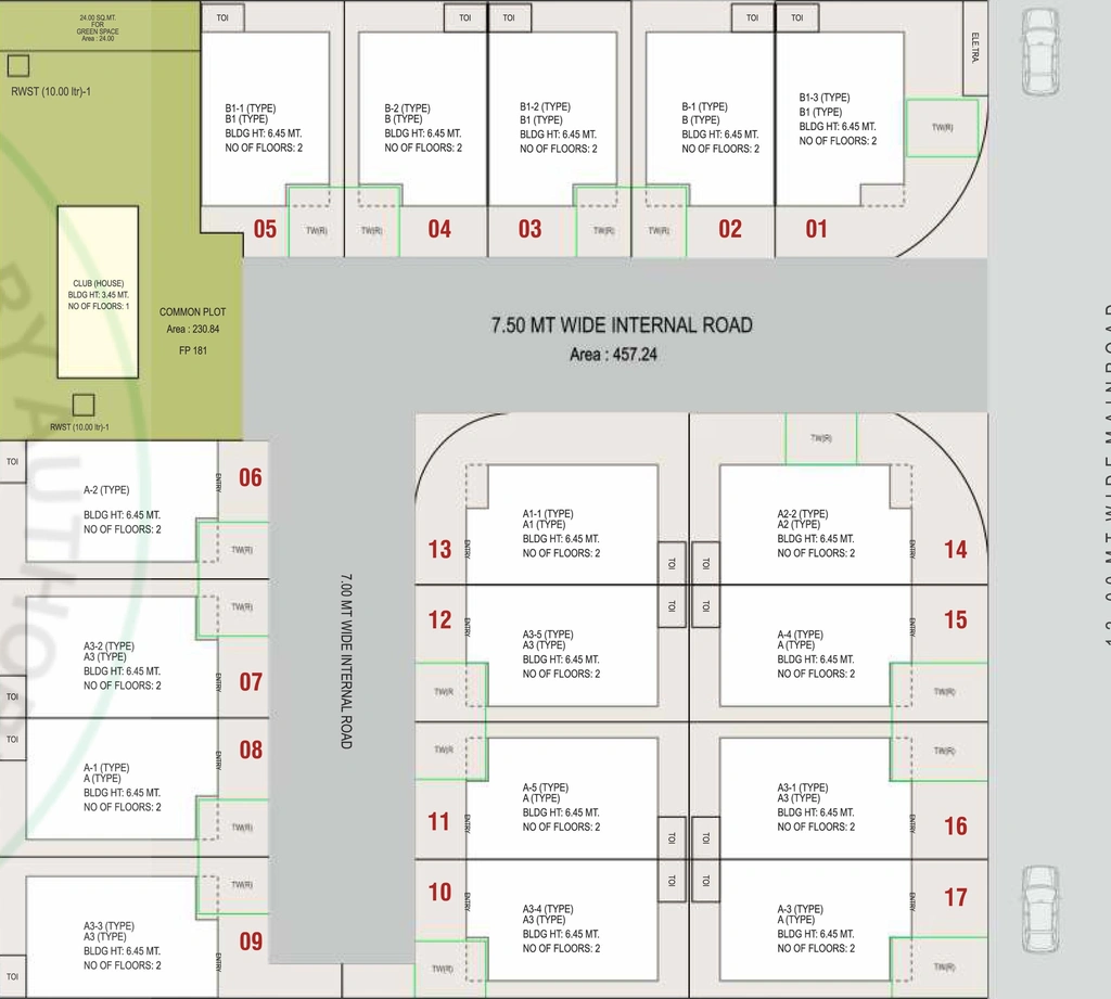 Master Plan of Pratiti Pearl Elegance in Waghodia Road, Vadodara - Image 129096