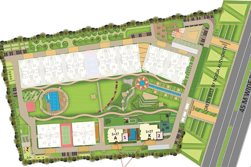 Master Plan of Gaur Platinum Towers in Sector 79, Noida - Image 233788