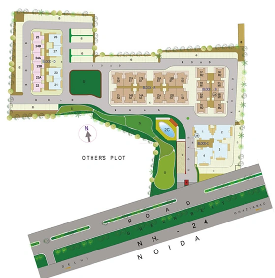 Master Plan of Gaur Green Vista in Indirapuram, Ghaziabad - Image 231617