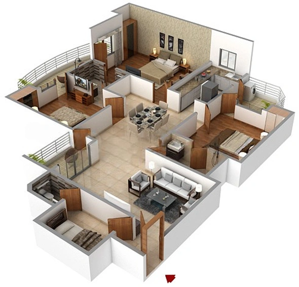 3 BHK Flat in Gaur Green Avenue in Indirapuram, Ghaziabad - Image 835815