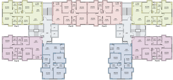 Floor Plan of Unimark Lakewood Estate in Patuli, Kolkata - Image 252829