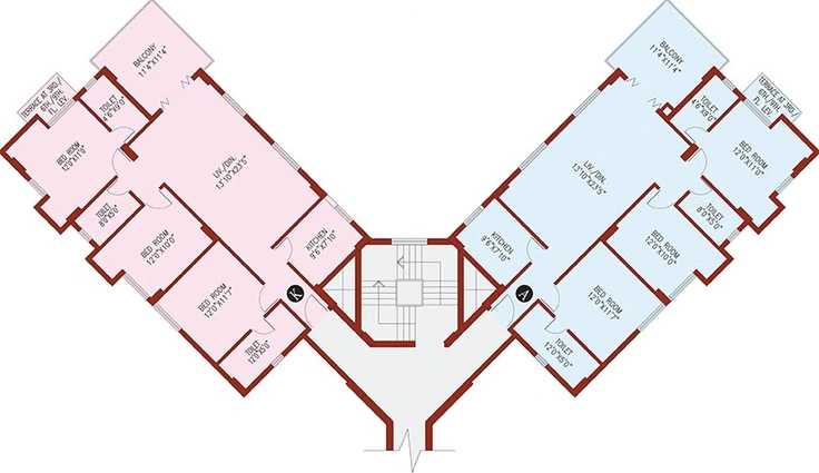 Floor Plan of Unimark Oceania in Uttarpara, Kolkata - Image 261911