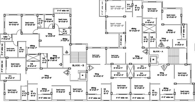 Floor Plan of Loharuka Green Residency in Kaikhali, Kolkata - Image 261664