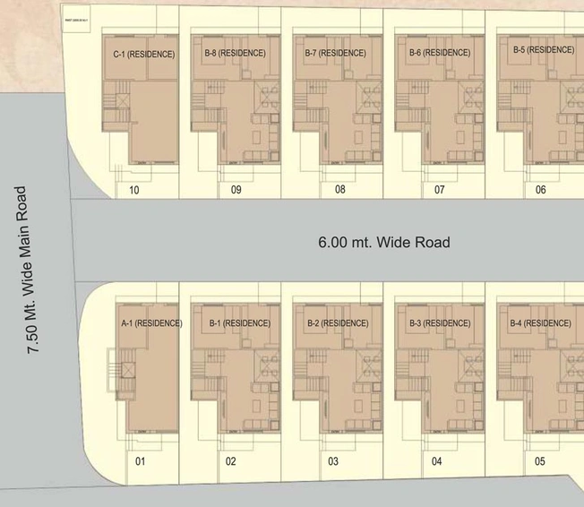 Master Plan of Shreenathji Shreeji Bungalows in Tandalja, Vadodara - Image 129103